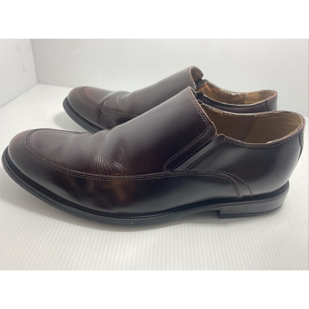 Bostonian Delegate brown Leather Slip On Oxford Dress Shoes Men's Size 9.5. —I